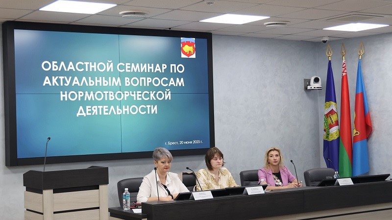 Семинар по вопросам нормотворческой деятельности с участием НЦЗПИ прошел в Брестском облисполкоме